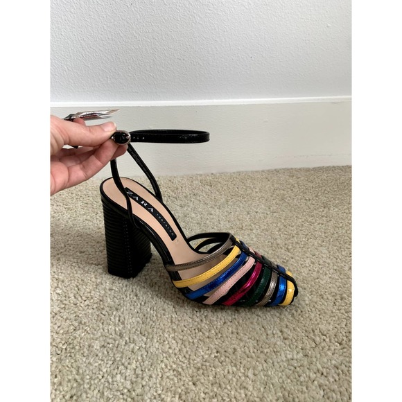 Strappy Multi-Color Sandals - Picture 1 of 8